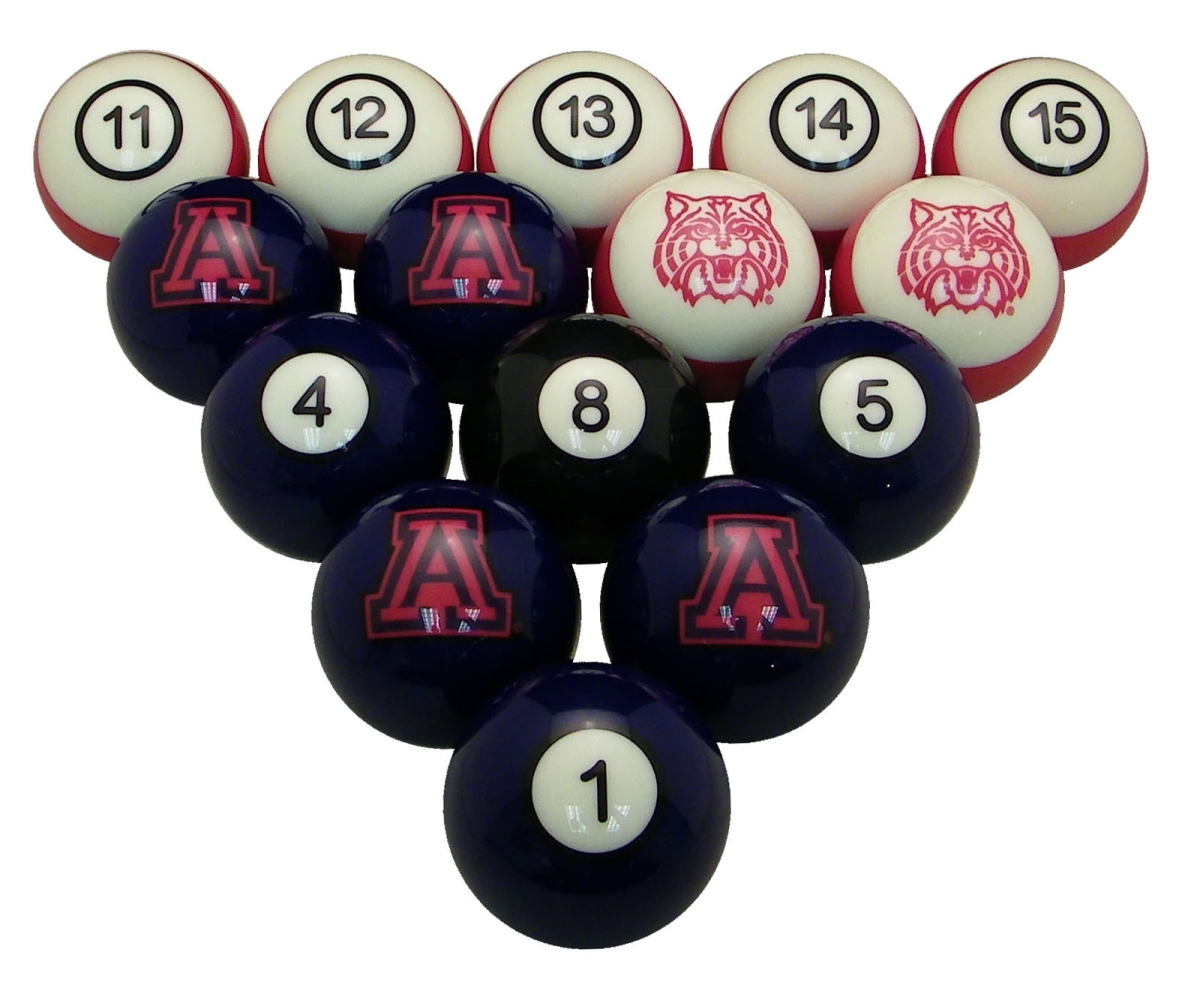 Arzbbs100n University Of Arizona Billiard Numbered Ball Set