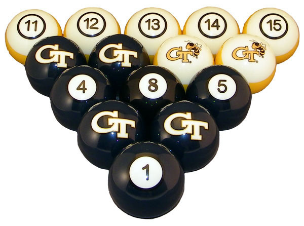 Gatbbs200n Georgia Tech Billiard Numbered Ball Set