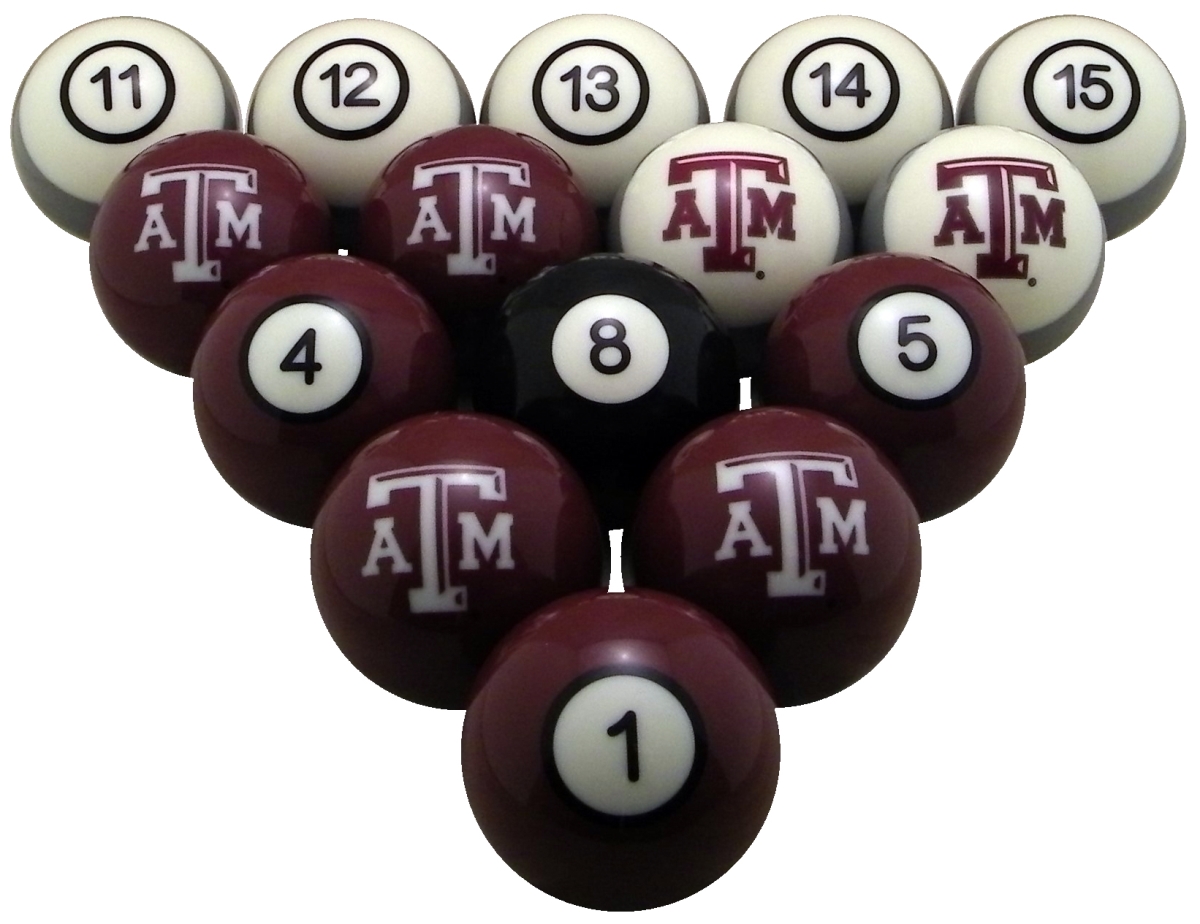 Tambbs100n Texas A&m University Billiard Numbered Ball Set