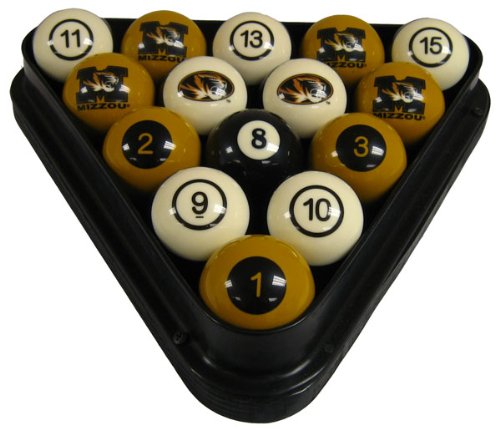 Mizbbs100n University Of Missouri Billiard Numbered Ball Set