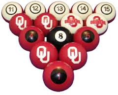 Uokbbs200n University Of Oklahoma Billiard Numbered Ball Set