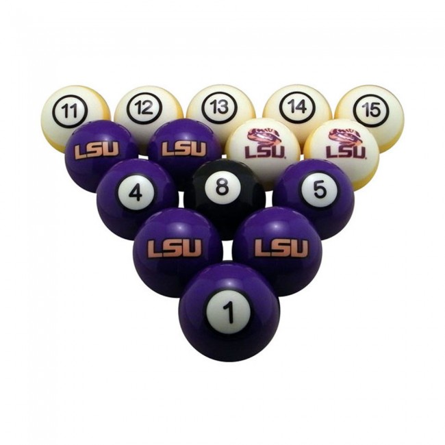 Lsubbs200n Louisiana State University Billiard Ball Set - Numbered
