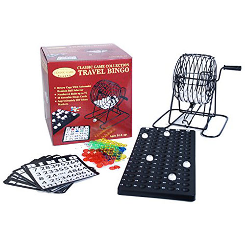 21745 Travel Bingo Game Set - Black Steel