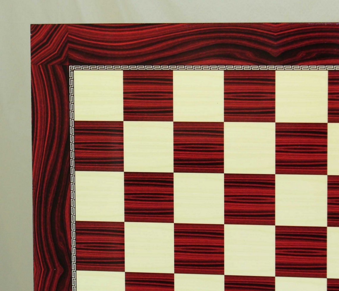 75818 Red Grain Decoupage Chess Board