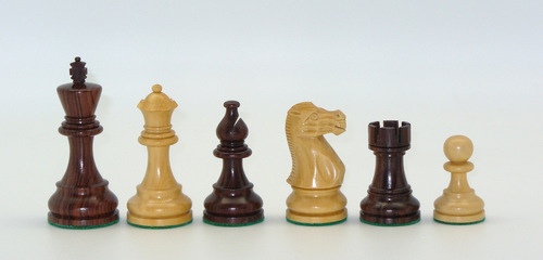 37rc Rosewood & Boxwood Classic Chessmen Set