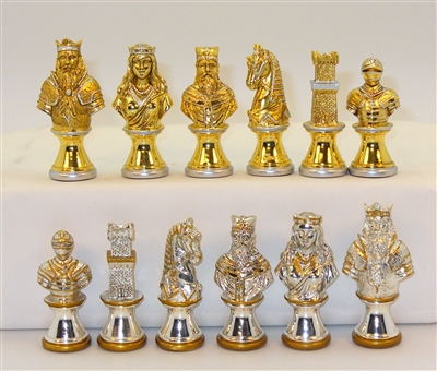 Za9074 Camelot Zinc Metal Chessmen