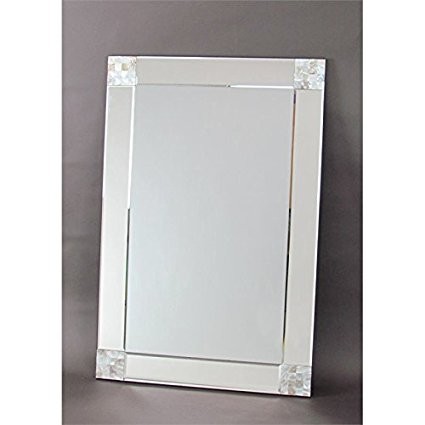 Mr331 Pebble Shell Mother Of Pearl Beveled Accent Mirror