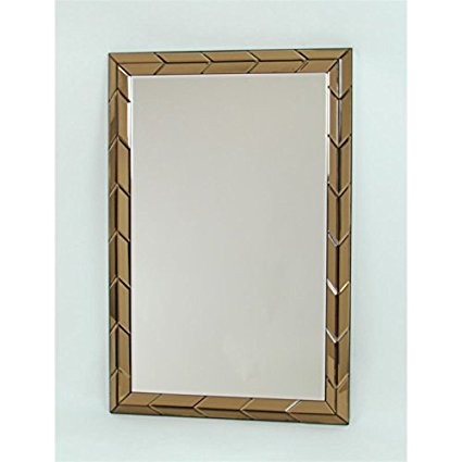 Mr336 Beveled Colored Accent Mirror With Pine Wood