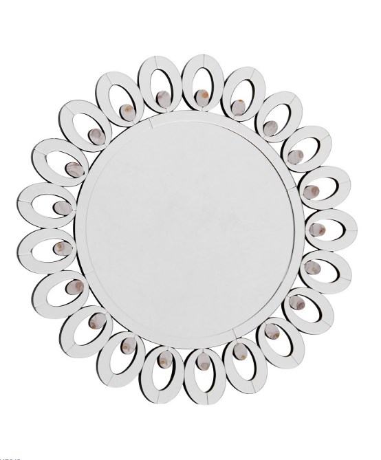 Mr340 31.5 X 31.5 X 0.75 In. Mother Of Pearl Beveled Mirror