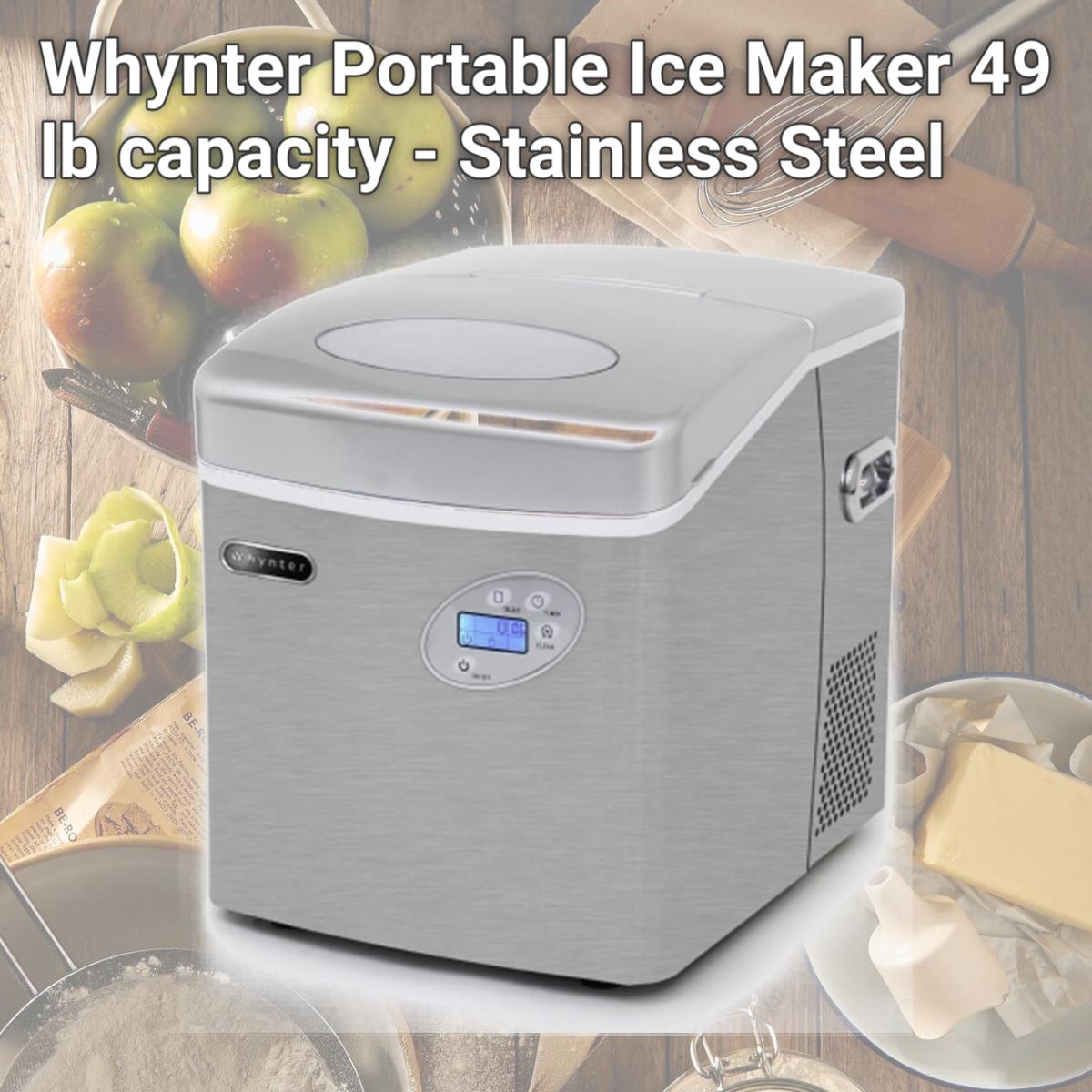 Picture of Whynter Portable Ice Maker 49 lb capacity - Stainless Steel