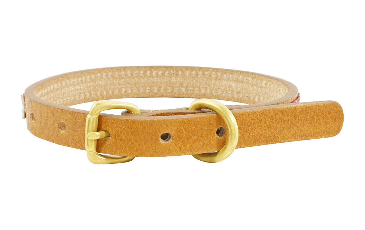 Ma-01-11 L Kemba Dog Collar, Tan - Large