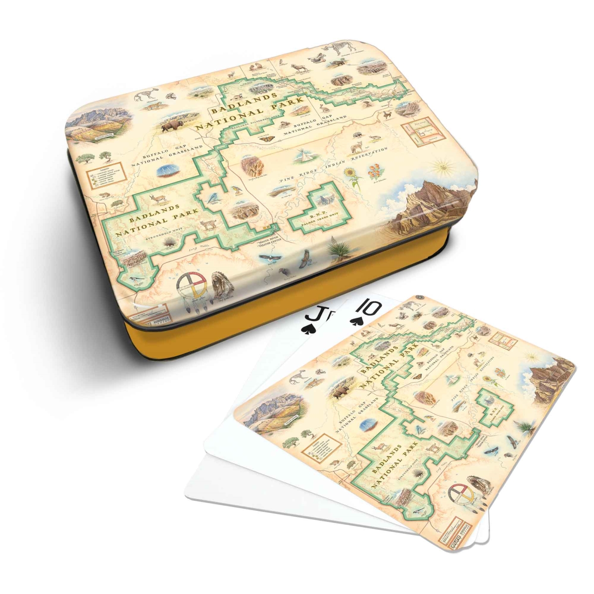 PLCD_BLNP Badlands National Park Map Playing Cards