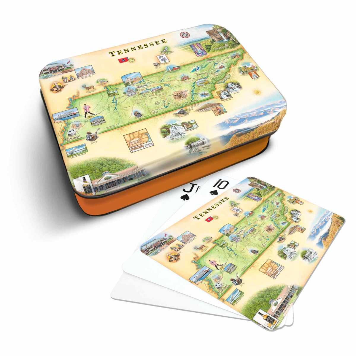 PLCD_TN Tennessee Map Playing Cards