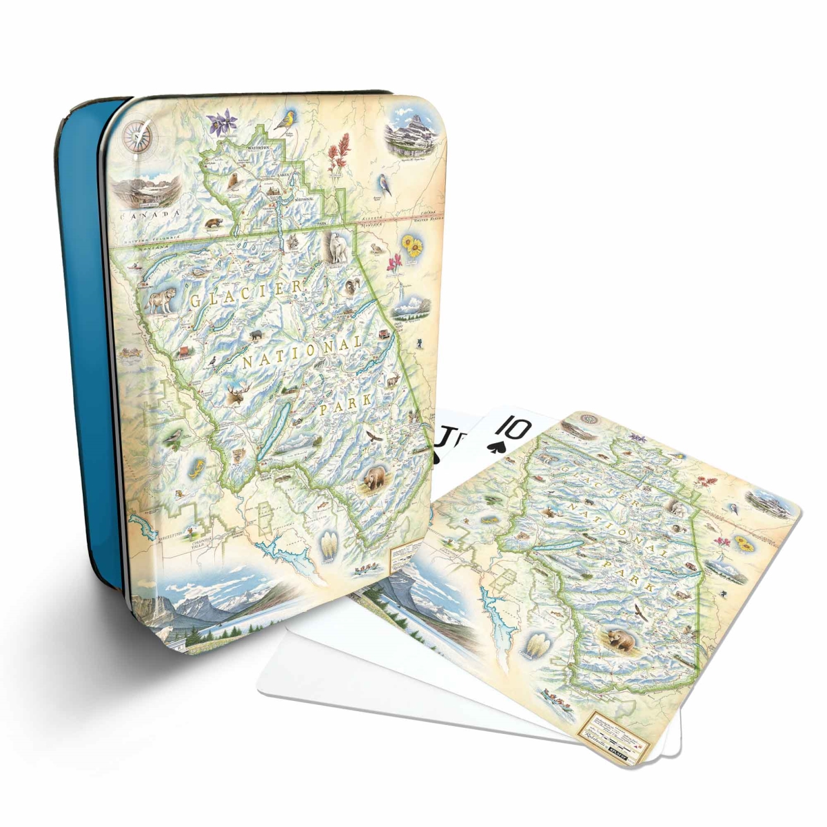 PLCD_GNP Glacier National Park Map Playing Cards