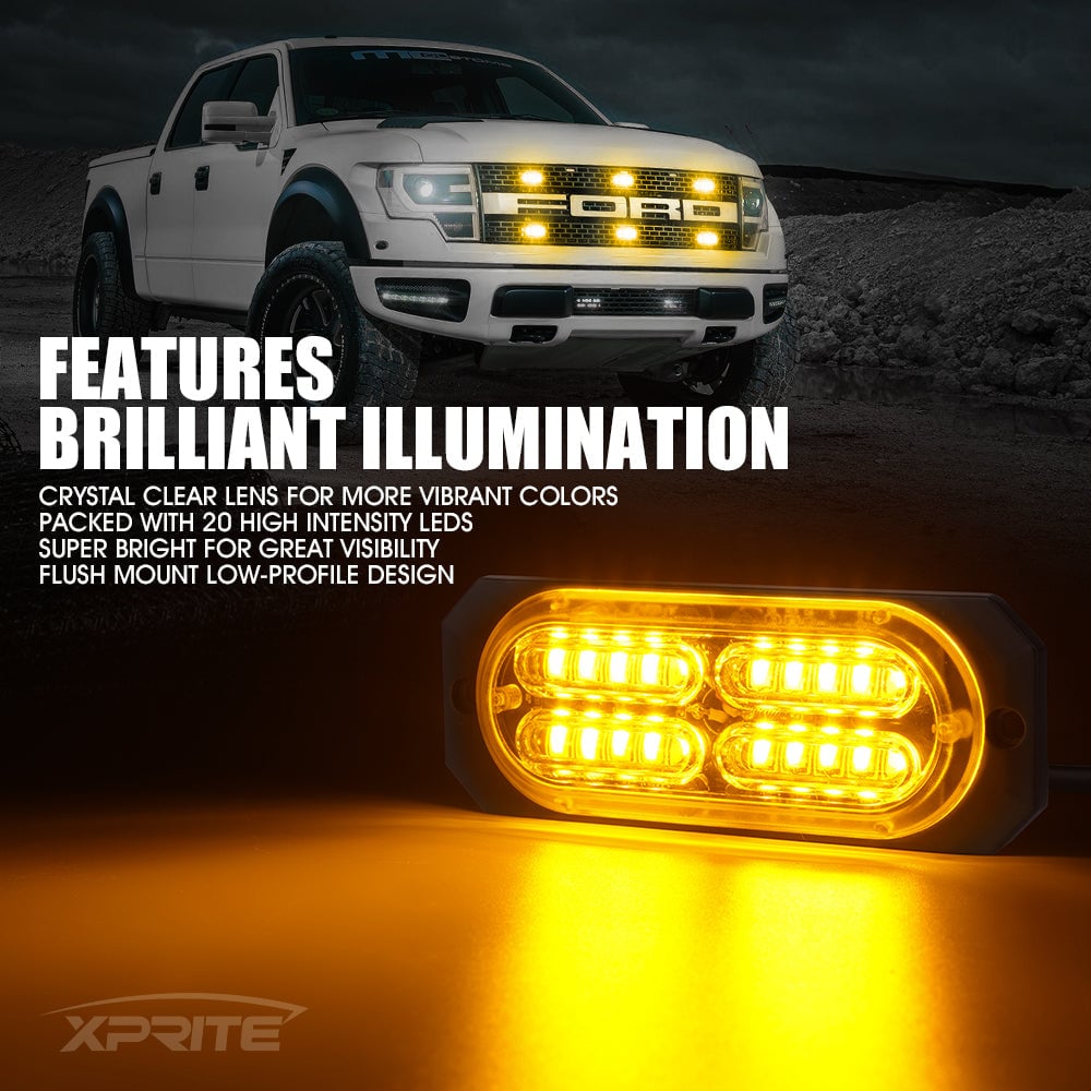 52025-G3-R Red Surface Mount Grille Emergency Strobe Lights