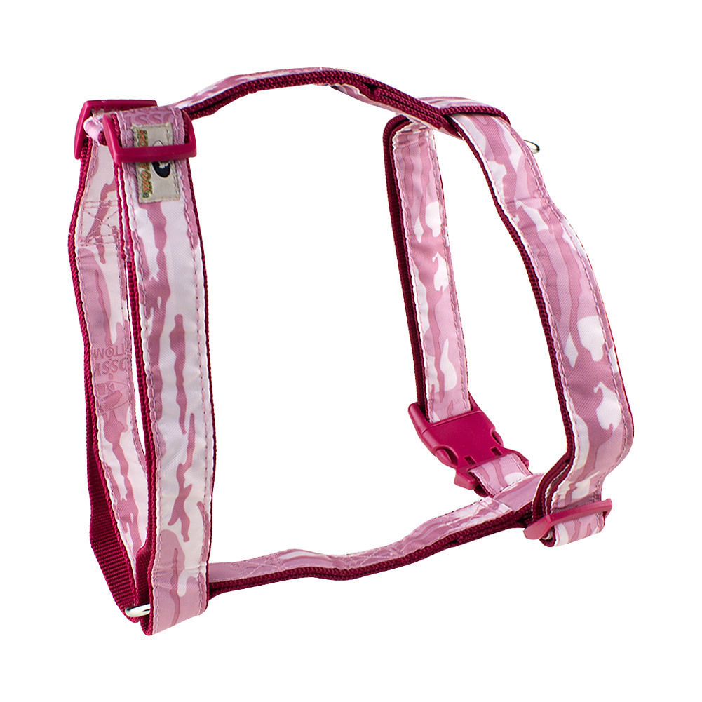 Basic Dog Harness, Pink & Camo - Medium