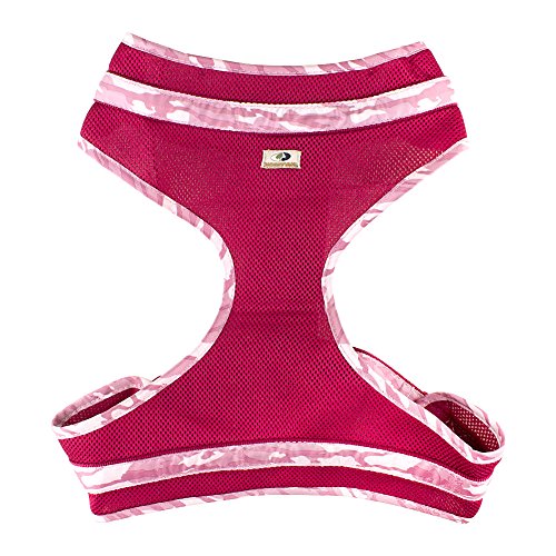 Mesh Dog Harness, Pink & Camo- Extra Large