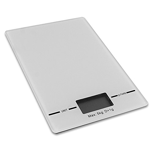 Slim Electronic Digital Kitchen Scale-11 Lb Capacity, White