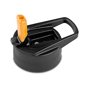 388958 Eco-vessel Replacement Kids Flip Straw Top, Black With Orange Spout