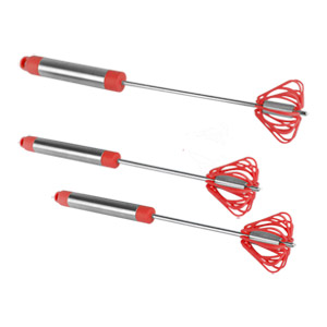 394254 Ronco Self Turning Turbo Whisk, Red - Pack Of 3
