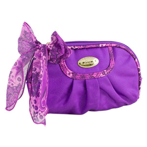 Abc28095pp Summer Bliss Round Cosmetic Bag, Purple