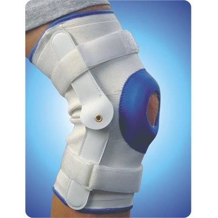 3636l Deluxe Compression Knee Support With Hinge - Large