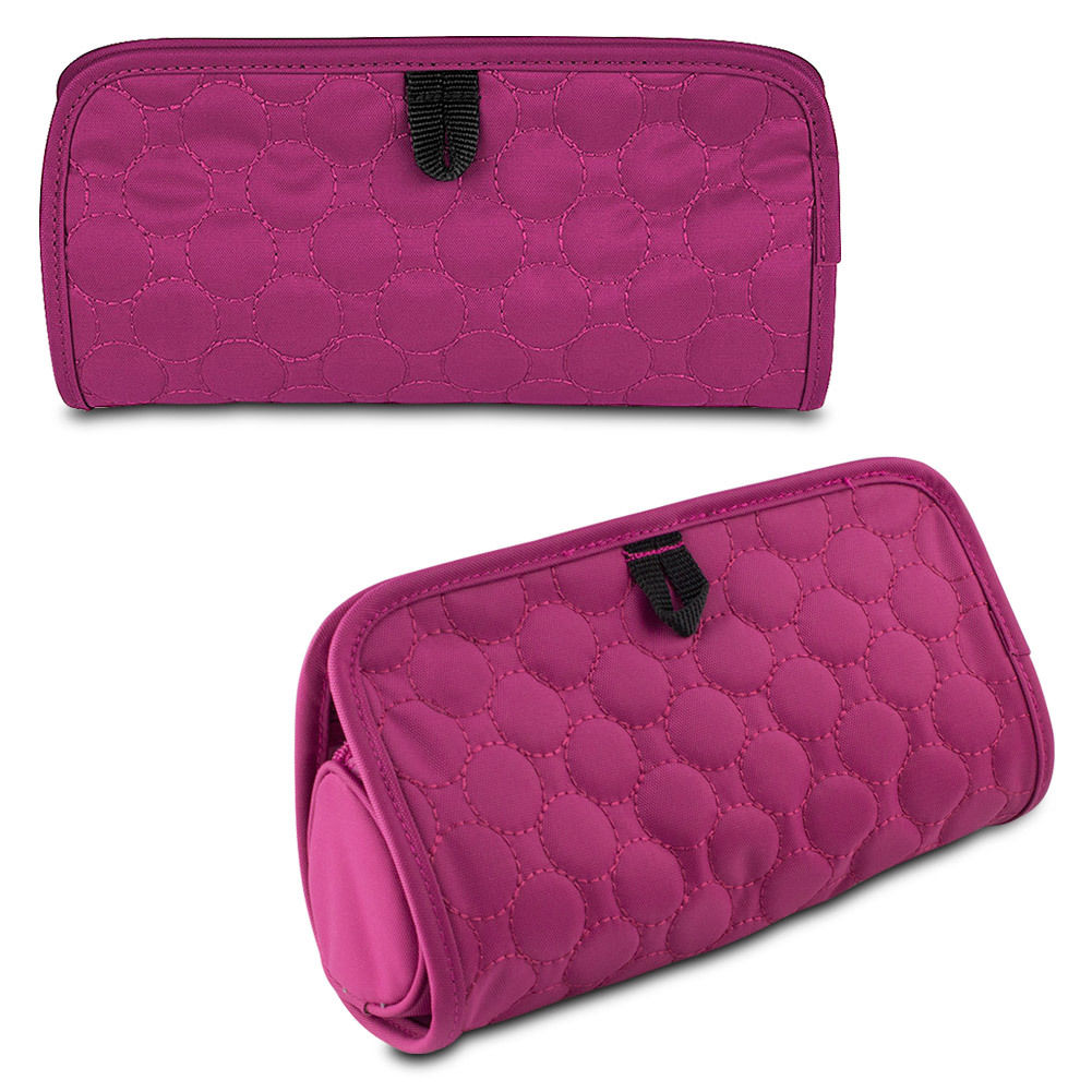 62331-ts Jewelry & Cosmetic Clutch With Removable Center Pouch - Periwinkle Quilted