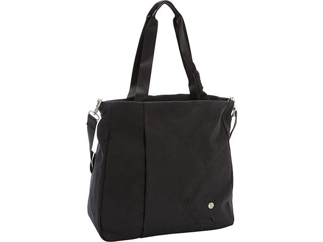 Womens Journey Eco Tote Bag With Plum Stitch, Black