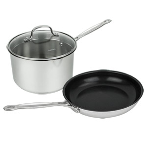 7721-10n3p Chefs Classic Stainless Cookware Set - 3 Piece