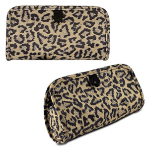 42711-030 Jewelry & Cosmetic Clutch With Removable Center Pouch - Leopard
