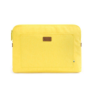 Qf6-00146 12 In. Sirus Slim Open Zipper Pocket Sleeve - Yellow