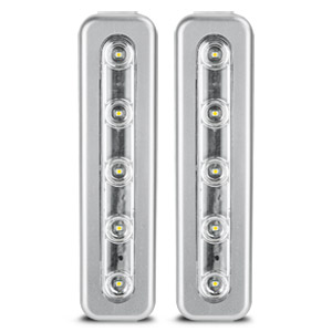 71187ccthd Led Task Bar, Silver - Pack Of 2