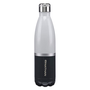 Nathan Ns4429-0284-740ml 25 Oz Chroma Double-walled Insulated Stainless Steel Bpa Free Water Bottle - Grey & Black