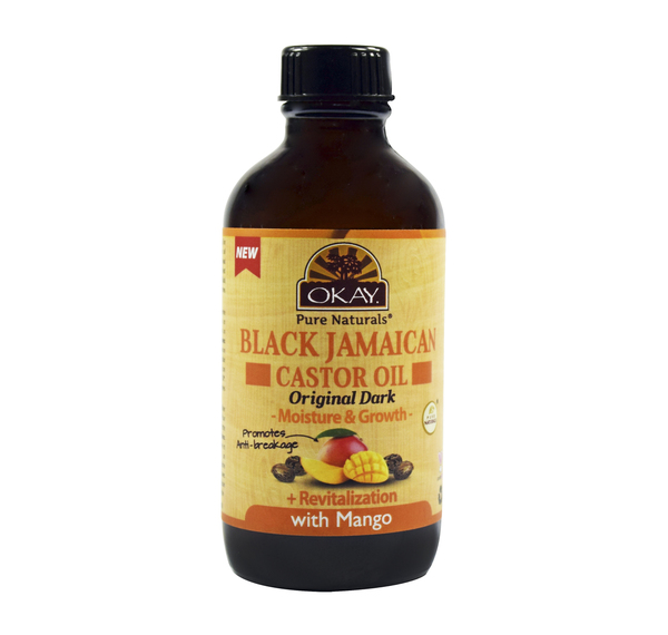 -bjodma4 4 Oz Black Jamaican Castor Oil Original Dark - Mango