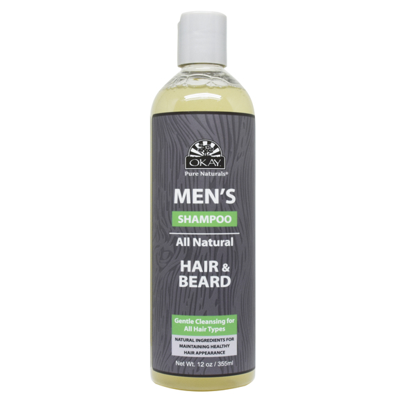 Okay-menans12 12 Oz Men All Natural Hair & Beard Shampoo