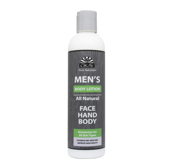 Okay-menanlot8 8 Oz Men All Natural Face, Hand & Body Lotion