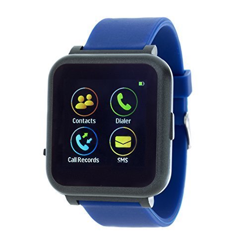 Rbxtr011bl Digital Smart Watch With Square Dial & Rubber Strap, Blue