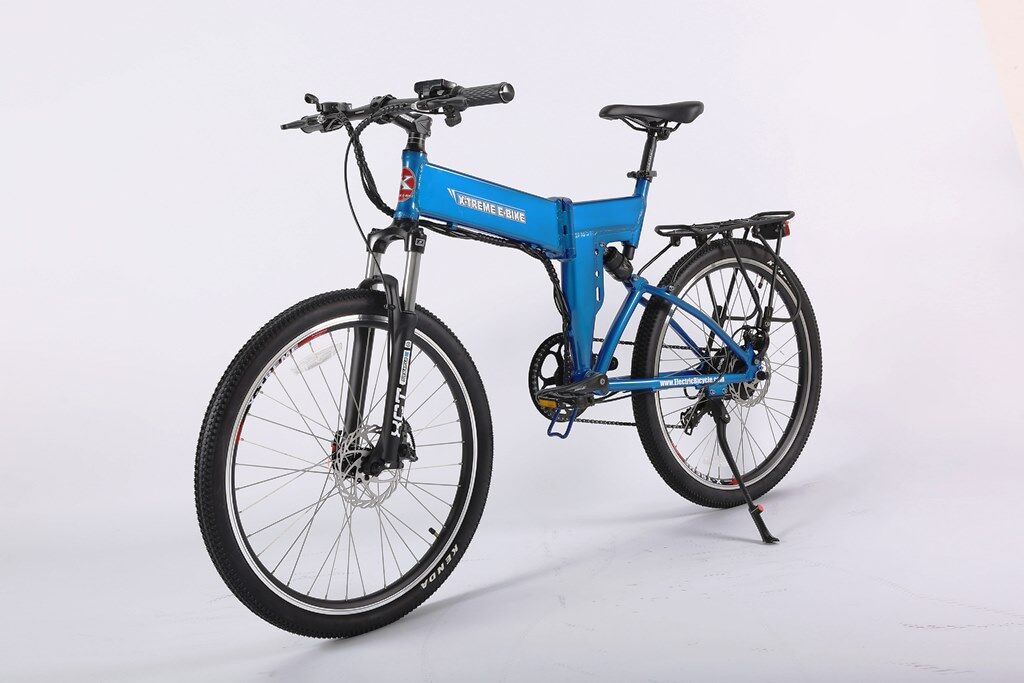 X-cursion36-em Blu X-cursion Elite Max 36v Electric Folding Mountain Bicycle, Metallic Blue