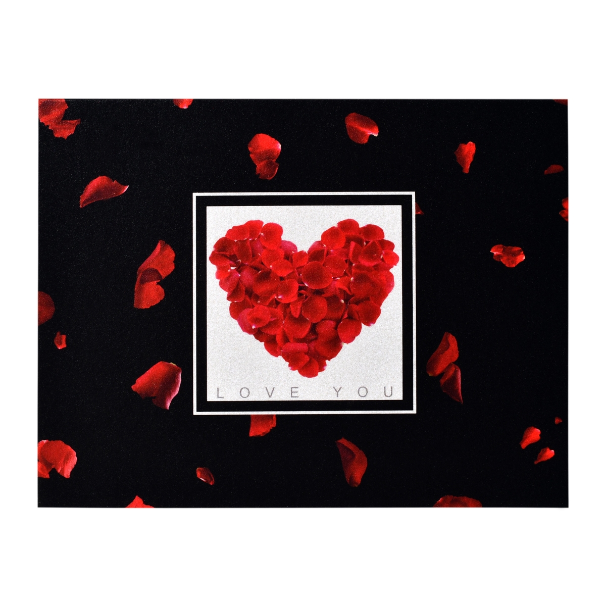 214 5.5 x 4.25 in. Radiant Pearl Cardstock Greeting Card - Love You Card Heart of Roses
