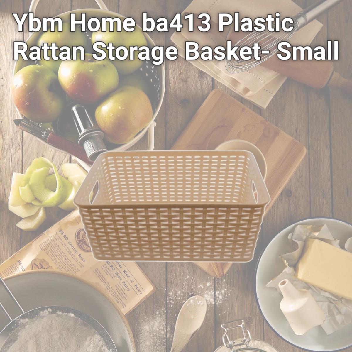Picture of Ybm Home ba413 Plastic Rattan Storage Basket- Small