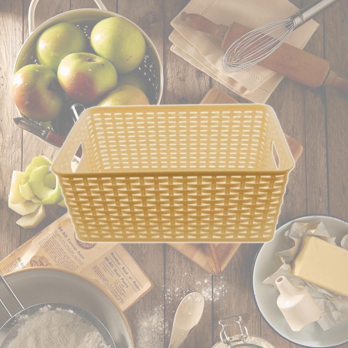 Picture of Ybm Home ba426 Plastic Rattan Storage Basket- Large