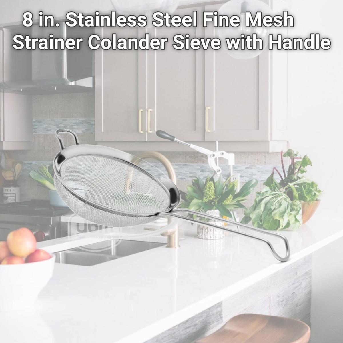 Picture of YBM Home 2285vc 8 in. Stainless Steel Fine Mesh Strainer Colander Sieve with Handle