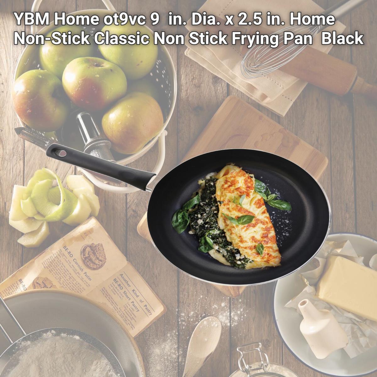 Picture of YBM Home ot9vc 9  in. Dia. x 2.5 in. Home Non-Stick Classic Non Stick Frying Pan  Black
