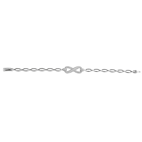 Sterling Silver Infinity Frontal Fashion Bracelet