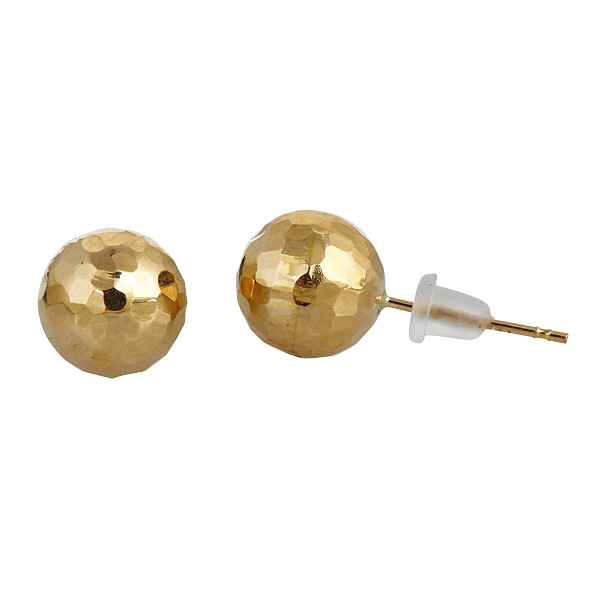 Ygi Fe0020y 14k Yellow Gold 8 Mm. Dc Ball Stud Earrings