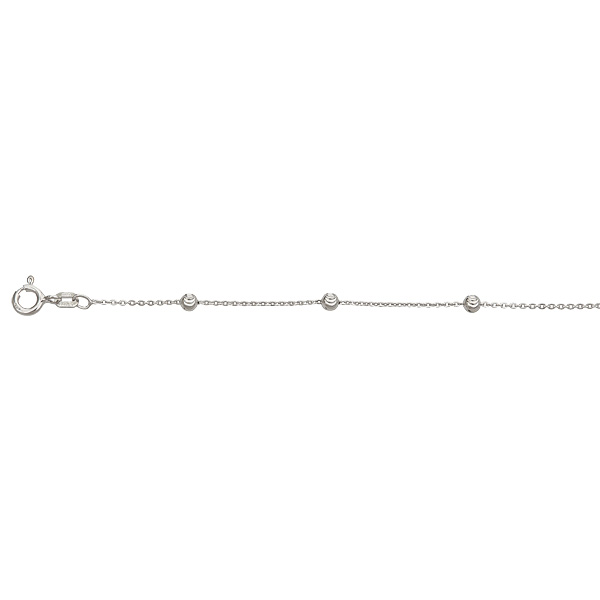 Sterling Silver 3. Mm. Moon By The Yard Chain - 18 In.