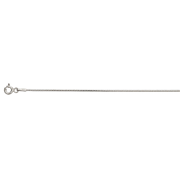 Sterling Silver 0.90 Mm., 16 In. Diamond Cut Round Snake Chain