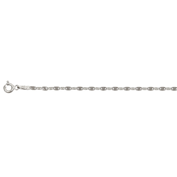 Sterling Silver 2.5 Mm. 20 In. Twist Rhodium Plated Chain