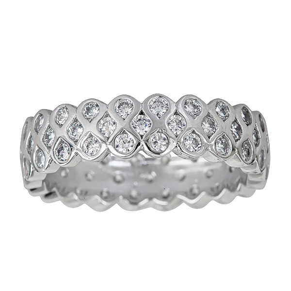 Sterling Silver Infinity Eternity Ring - 6