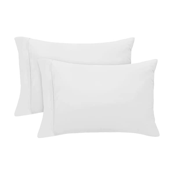 Yms008194 Luxury 620 Thread Count 100 Percent Cotton Pillowcase Set, White - King - 2 Piece